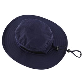 Connectyle Kids Sun Hat Wide Brim Fishing Safari Hat UPF 50 Protection Bucket Hats for Boys Girls Breathable Summer Beach Hat, Navy Blue, One Size