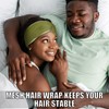 4 Envolturas Malla de Cabello de Mujer Negra Envoltura de