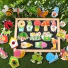 Copkim 30 Pcs Gnome Butterfly Reflective Car Magnet Set Bee