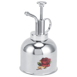 300ml Stainless Steel Watering Can Watering Flowers Small Mini Watering Can Sprayer with Rose Pattern