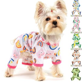 Dog Pajamas for Small Dogs, Soft Thin Pjs Jammies Cat Doggie, Summer Pet Cute Puppy Clothes Outfits Dogs Boy Girl
