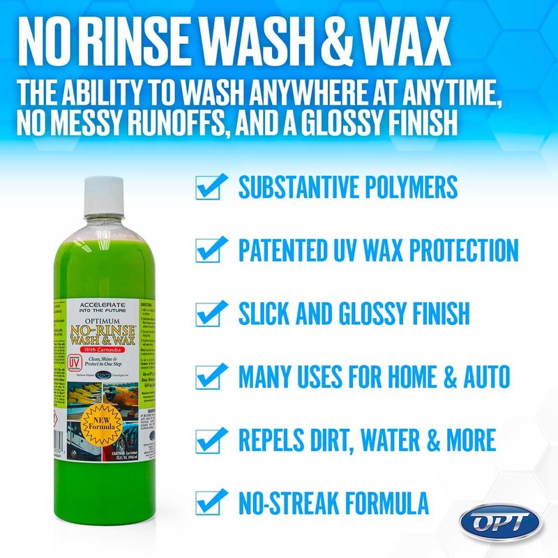 Optimum No Rinse Wash and Wax – Rinseless Car Wash