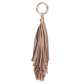 KESYOO Coffee Leather Tassel Keychain Circle Key Rings Tassel Keychain Charms Bookmark Tassels Handbag Backpack Hanging Pendant Decor for Women Purse Decorations