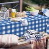 4 Pack Blue Gingham Tablecloths, Blue and White Checkered Tablecloths