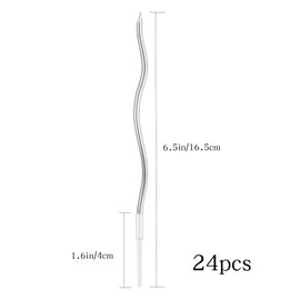 LUTER Birthday Candles Cupcake Candles for Birthday Wedding Party Decoration (Silver)