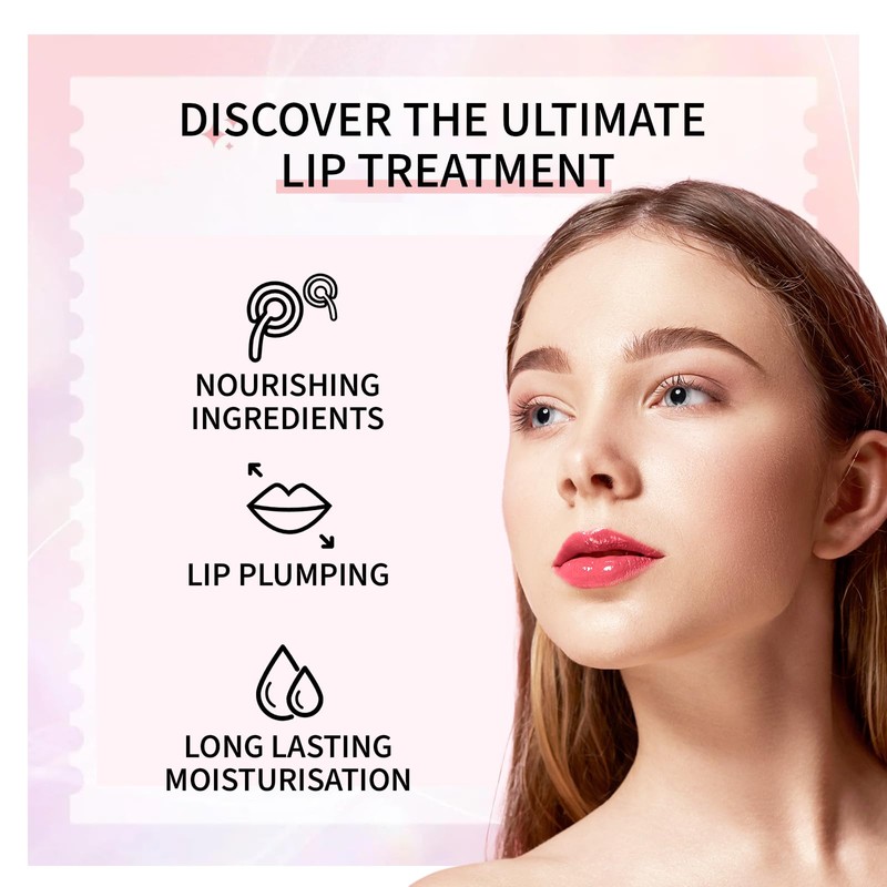 Leogony 3PSC Hydrating Lip Glow Oil Set, Long Lasting Plumping