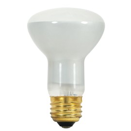Satco S8519 130-Volt 45-Watt R20 Medium Base Light Bulb, Frosted