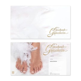 Gift Voucher Pack of 50 Gift Vouchers to Fill Yourself Vouchers for Foot Care Practice Glossy Front FU1216