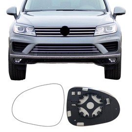 Driver Side Mirror Replacement Glass for Volkswagen VW Touareg 2011-2017,Backing Plate Power Heated Left Side View Mirror Glass for Volkswagen VW Touareg 2011 2012 2013 2014 2015 2016 2017
