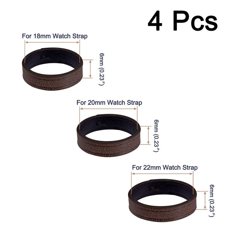 ANNEFIT Watch Bands Keeper, 4PCS Leather Watch Straps Replacement Loops