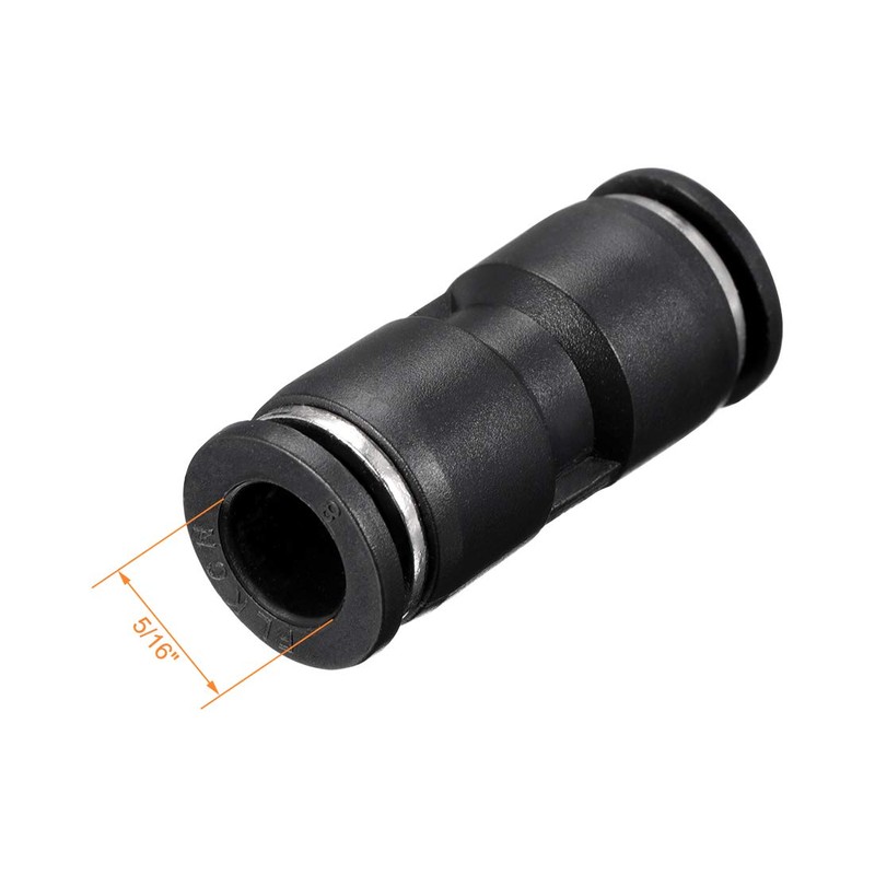 sourcing map Plastic Straight Union Push to Connect Tube Fitting
