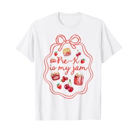 Preschool Pre-K Is My Jam Strawberry Girl Teacher Kids T-Shirt