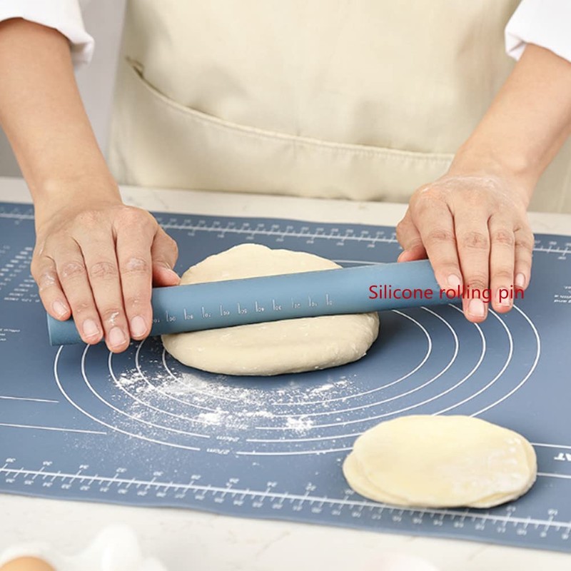 Silicone Rolling Pin Stainless Steel Inner Core Non Stick Rolling