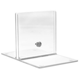 Magex AD-5B Acrylic Stand for Partition, 1 Leg, Anti-Slip Rubber Included, 0.1 - 0.2 inch (3 - 5 mm) Thickness