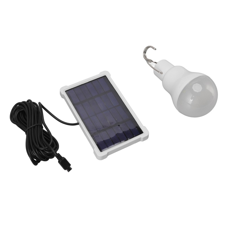 LED Solar Bulb Light Portable ABS and PC 150LM White