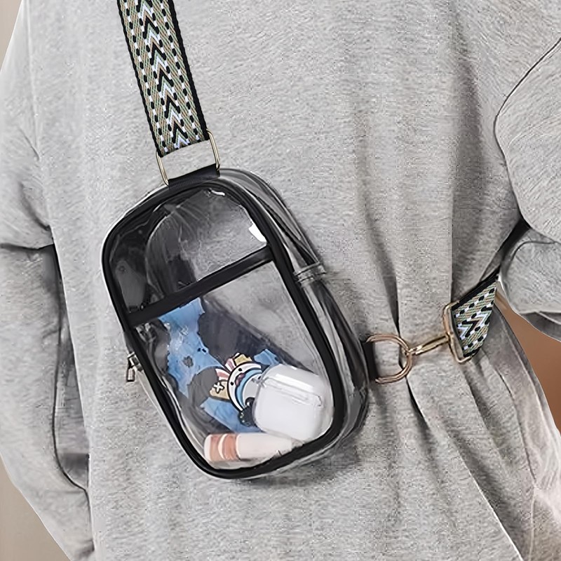 AdiStylinno Clear Sling Bag, PVC Crossbody Bag, Waterproof Shoulder Bags