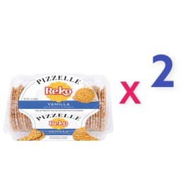 Reko 2 Packs - Reko Vanilla Pizzelle Italian Waffle Cookie 7oz each pack