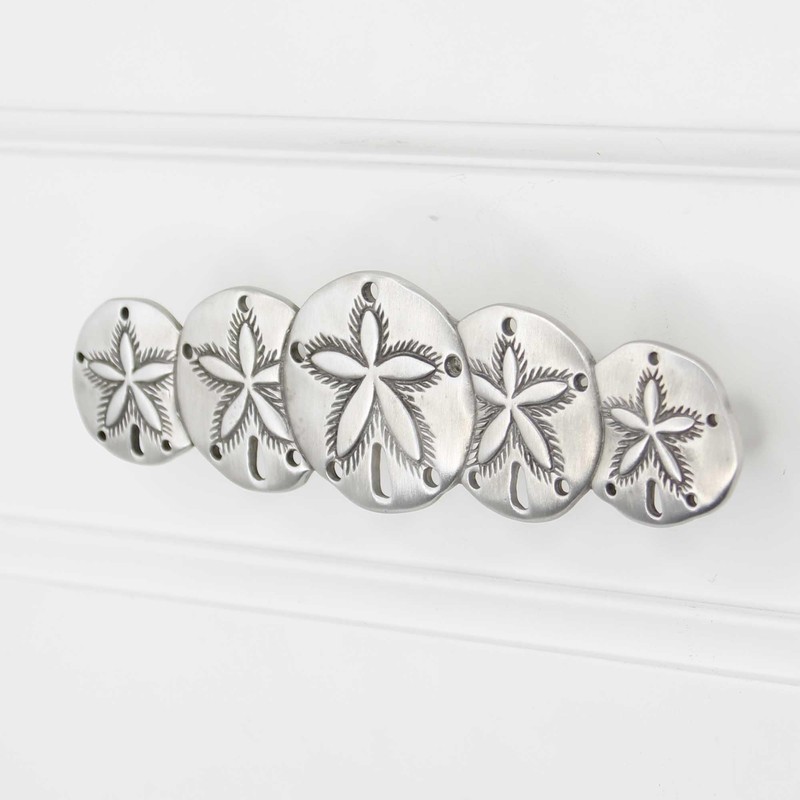 Costello Coastal - Sand Dollar Drawer Pull (Horizontal) - Pewter