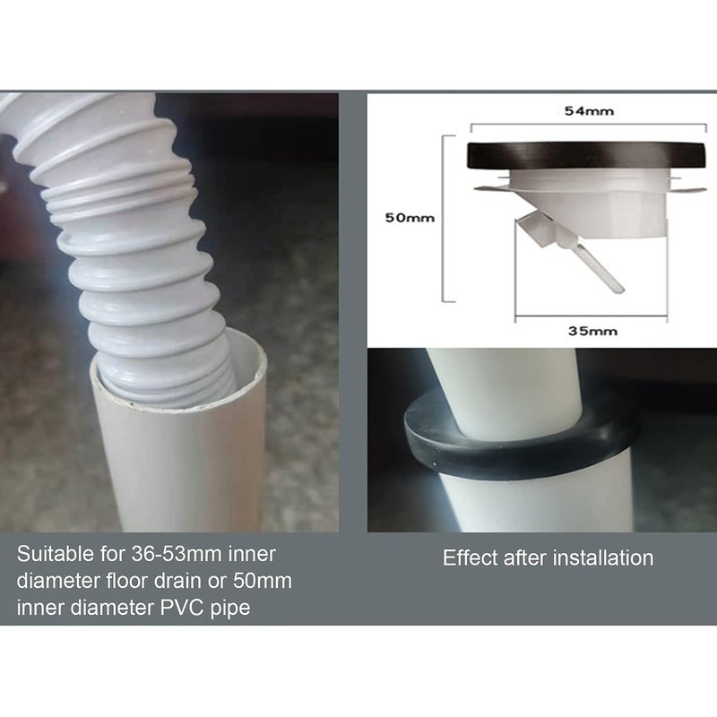 White Odor Proof Shower Floor Drain Drains Stopper One Way