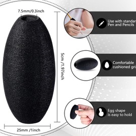 Cerulume 6Pcs Pencil Grips, Children's Sponge Pen Grips Foam Pen Grips, Handwriting Grips Pen Stylus Egg Pen Pencil Holder, for Chunky Pen Cushioned Pencil Holder for Children Adults