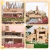 2-Chamber Hamster Tunnel & Wooden Climbing Ladder Bridge，Wooden Hamster Hideout