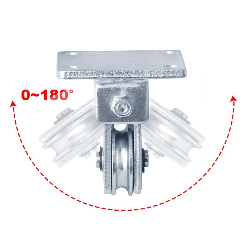 GBGS 4 Pcs 1-3/8" Wall/Ceiling Mount Pulley,Wheel Groove Width: 7/32"(6