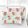 AILONEN Kawaii Capybara Fitted Sheet Set Twin Size,Cute Cartoon Capybara