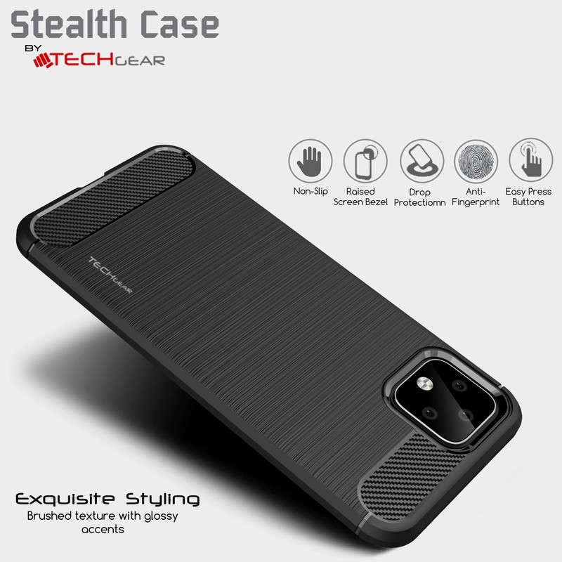 TECHGEAR Pixel 4 Case [Stealth Case] Flexible, Shockproof, Ultra Slim,