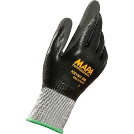 MAPA Professional KRYTECH 600 Cut Resistant Oilproof Safety Gloves Anti Cut Workman, Work Gloves, Mechanics, Builders, Site, Construction Size 7 Small Black Gloves (1 Pair),600417,7 (Small)