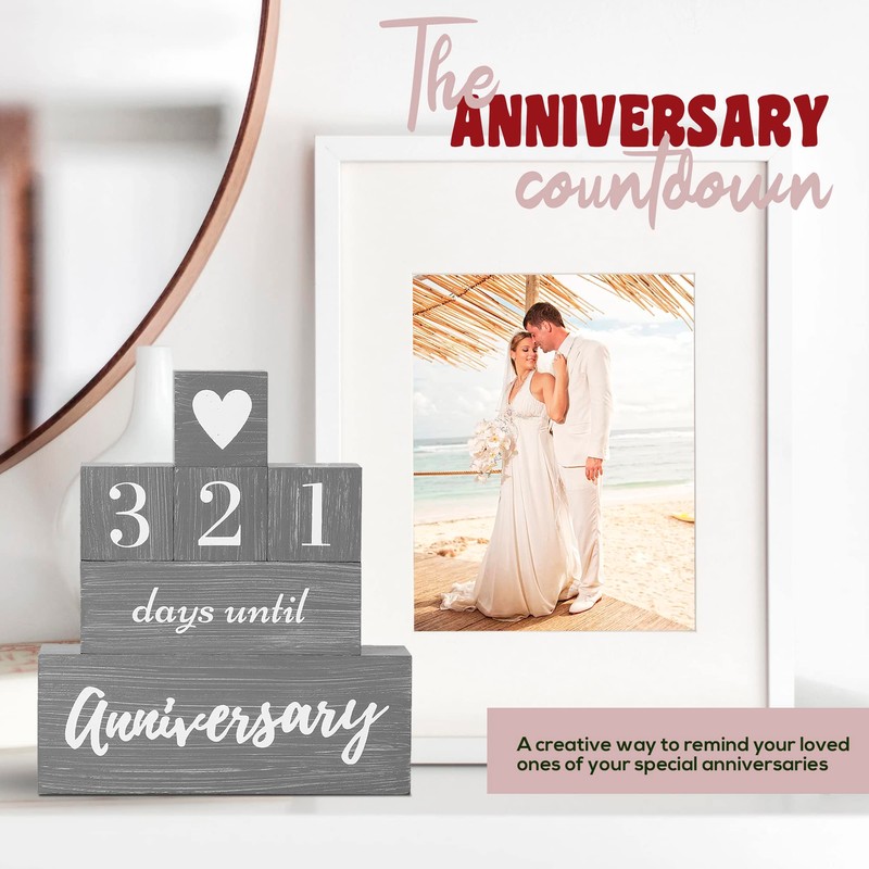 Wedding Countdown Sign - Countdown Calendar Wedding Plaque - Cute