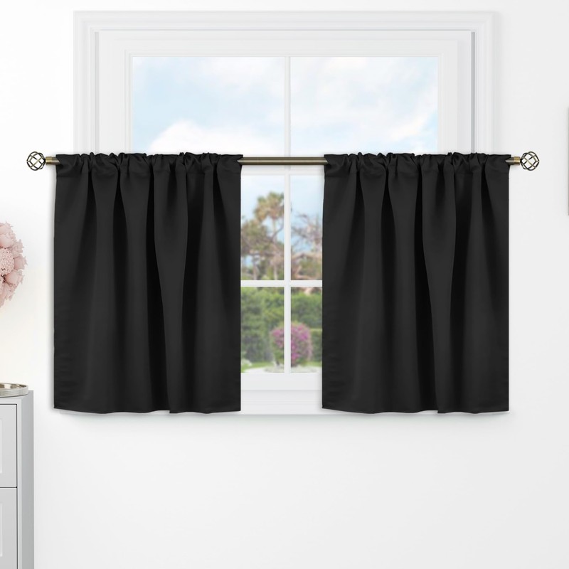 BGment Short Blackout Curtains 30 Inch Length for Small Windows