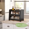 JANSNIMEN Double Layer Bread Box for Kitchen Countertop, Large Breadbox