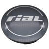 4 x Rial Hub Caps 64 mm Graphite (N32) Logo