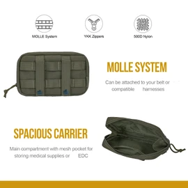 OneTigris Service Dog Vest Harness Saddle Bag Backpack Pouch, Emotional Support, Service Dog in Training,Quality Saddlebag for Tactical Dogs Vests(Ranger Green)