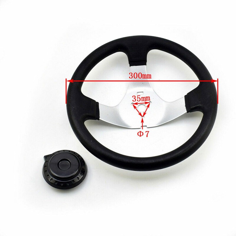 DDBESSIC Go Kart Steering Kit, 640mm Front Steering Wheel Gear