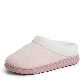 Dearfoams Women's Olive Memory Foam Sweatshirt Clog Slipper, Pale Mauve, X-Large