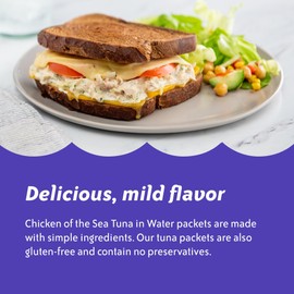 Chicken of the Sea Albacore Tuna in Water Packet, Wild Caught, 2.5-Ounce Packets (Pack of 12)