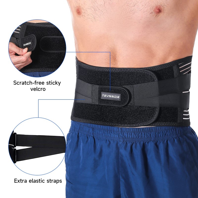 Teyssor Back Brace, Breathable Back Support Belt, Adjustable Back Support,