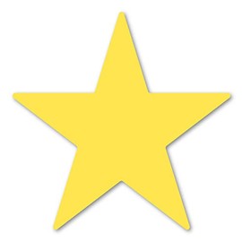 Yellow Star Magnet by Magnet America Is 4" x 4" Made for Vehicles and Refrigerators