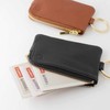 SLIP-ON Key Pouch, Mini Grayish Blue, OSL-2002-GBL, Genuine Leather, Key