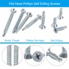 FandWay 360 Pcs M4.2(#8) Zinc Plated Steel Countersunk Head Phillips
