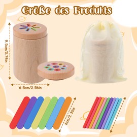 Mooshy Montessori Toy for 1 Year Old, Two Wooden Lids Colours, Sorting Game, Learning Wooden Toy for 1 2 3 Years Boys and Girls Gift