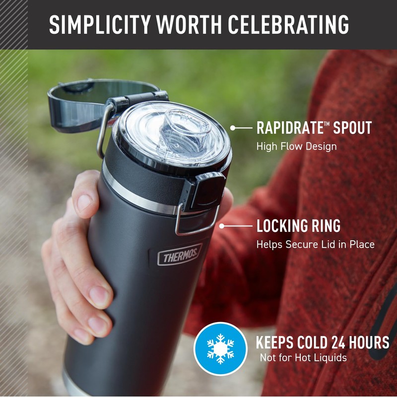 THERMOS ICON SERIES Stainless Steel Water Bottle with Spout -