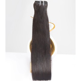 mlip Raw Bundles Human Hair Straight, No Tangle Shedding, Keep Texture Silky Soft After Multiple Washes, 15A Raw Indian Hair Bundles 10 Inches, Triple Lifespan 3X
