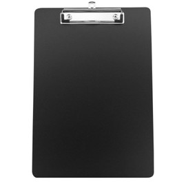 A4 Clip Board, Black Plastic Clipboard,Clip Boards Folder,Mini Plastic Writing Pad, with Metal Clip,Rigid Plastic,Black StandardLetter Size Clipboards, for Office, School, Home, Restaurant