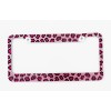 BLVD Crystal Pink Leopard Cheetah Diamond Bling Rhinestone Metal License