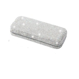 GSRYPC Bling Bling Diamond Eyeglasses Cases for Women Men, Sparkly Rhinestone Portable Protective Case for Sunglasses.