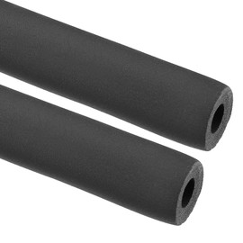 PATIKIL 66.9"L x 3/4"ID x 0.4"T Pipe Insulation Foam Tube, 2Pcs Water Pipe Insulation Tubing Heat Preservation for Plumbing Water AC Pipe Sprinkler Spigot, Black