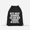 MoonWorks Gym Bag, "Bitte nicht schubsen ich hab nen Yoghurt