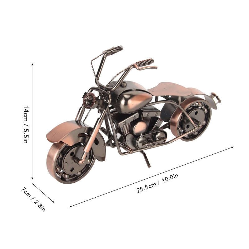 Metal Motorcycle Ornaments, Retro Decorative Art Collection Decoration for Living